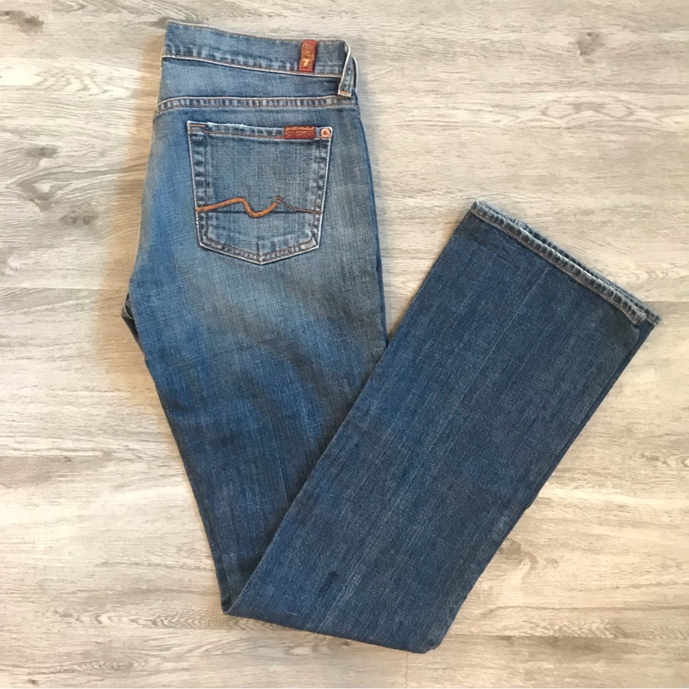 7 For All Mankind Women’s Bootcut Medium Light Wash Jeans 725442